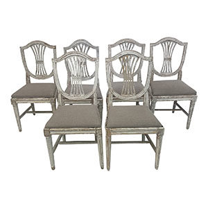 th century swedish chairs set of