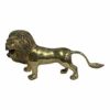 mid century brass lion figure