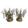small lamps with blue crystals a pair