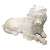 white ceramic vintage lion figure