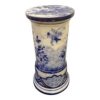 antique chinoiserie blue and white pedestal