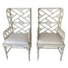 faux bamboo armchairs a pair