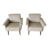italian leather arm chairs a pair