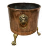vintage lion motif copper pot