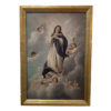 early th century mary with angels oil painting framed
