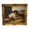 s dog portrait oil painting framed