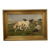 the chase figurative farm landscape oil painting framed