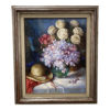 s charles quoniam floral acrylic painting framed