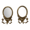 antique mirrors with candle holders a pair