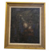 mid th century abstract figurative female oil painting framed
