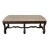 s french upholstered seat bench