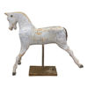 th century antique distressed wood horse