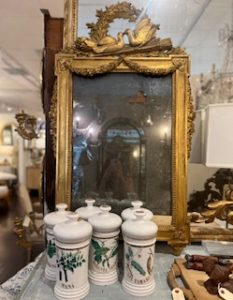 Beautiful Antique Gilt Bird Mirror 1