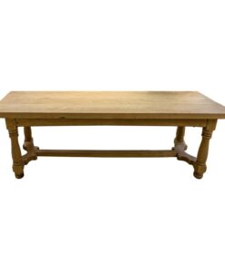 French 19th Century Bleached Oak Dining Table