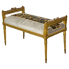 Louis XVI Style Gilt Bench Upholstered with Aubusson Fragment