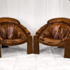 Pair of Vintage Leather Armchairs