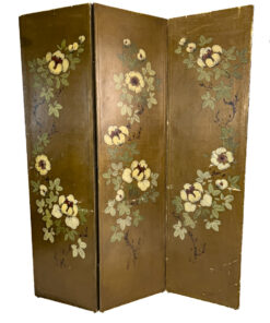 Early 20th C. Floral Folding Screen