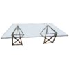 McGuire Geometric Rattan Pedestals for Table Console Desk