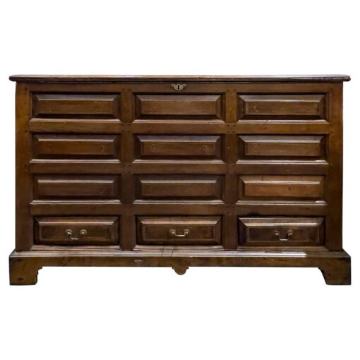 19th Century English Oak Chest with 3 drawers