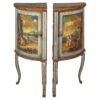 19th Century Louis XV Style Hand-Painted Corner Cabinets