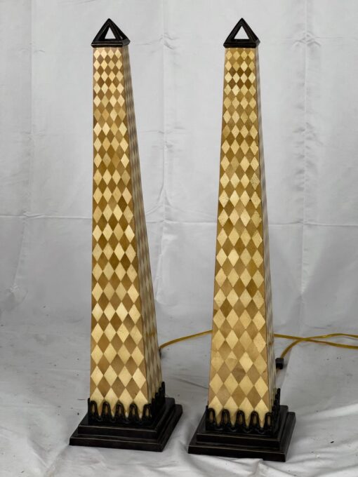 Pair of Obelisk Table Lamps
