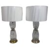 Monumental Pair of Italian Murano Lamps