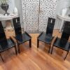 Four Black Post Modern Chairs