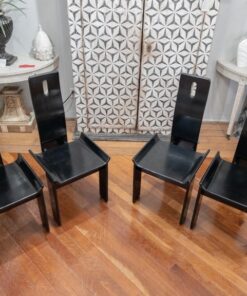 Four Black Post Modern Chairs