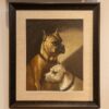 1920s Oil on Canvas Dog Painting