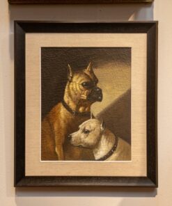 1920s Oil on Canvas Dog Painting