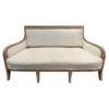 19th Century French Empire Style Bleached Walnut Reupholstered Canapé