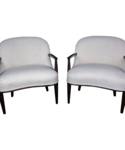 Pair of Rosewood Chairs in Bouclé Fabric designed by Otto Schulz