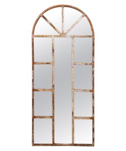 Italian Palladian Shaped Iron Framed Mirror
