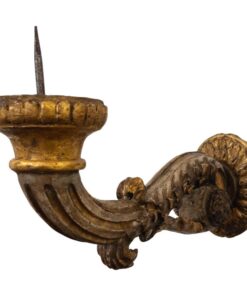 Pair of 19th Century Italian Wood Carved Pricket Sconces