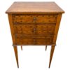 19th Century Three Drawer Small Fruitwood Commode with Marquetry Detail