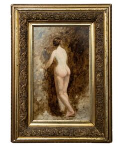 Original Oil Nude 19th Century French in Gilt Frame