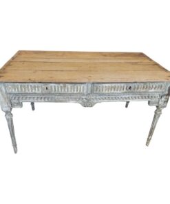 18th Century Louis XVI Style Blue Painted Table from France