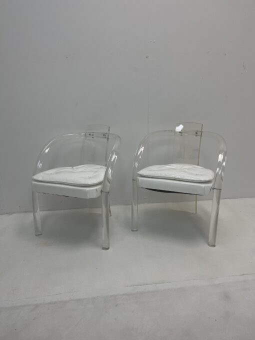 Pair of Vintage Charles Hollis Jones Lucite Chairs 3