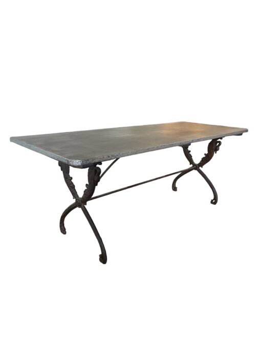 Antique Zinc Clad Top Table