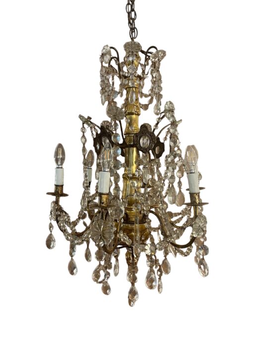 Louis XV Style Gilt French Crystal Chandelier 3