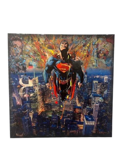 Huge Superman Mixed Media on Canvas by DeVon