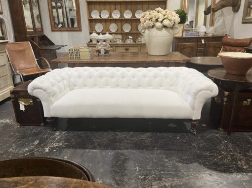 19th Century William IV style White Chesterfield Sofa