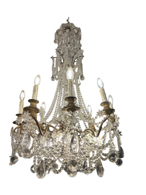 Antique 12 bulb Crystal Chandelier 3