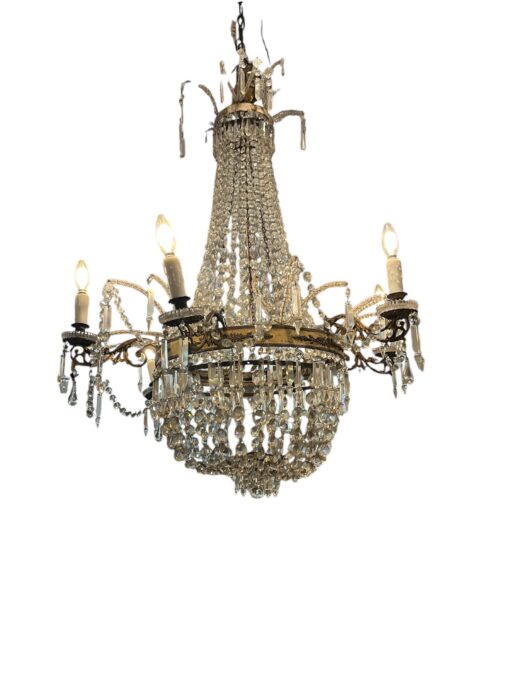 18th Century Italian Empire Crystal Chandelier 2