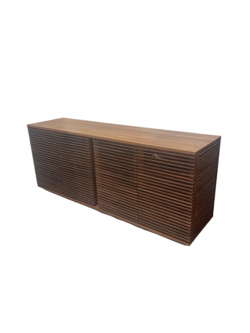 Nathan Yong Louvered Walnut 4 door Credenza