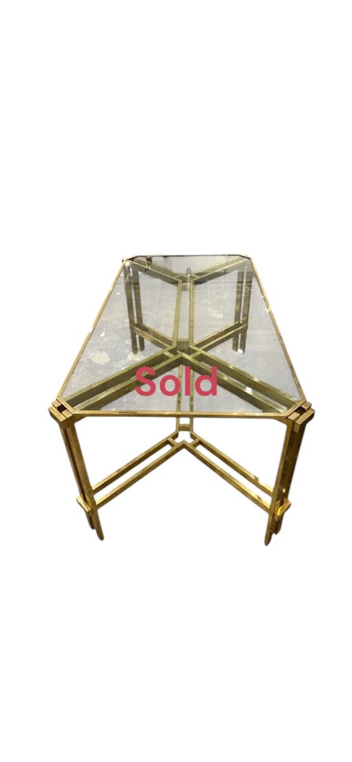 1970's Romeo Rega Style Brass dining table.