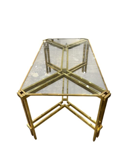 1970's Romeo Rega Style Brass dining table.
