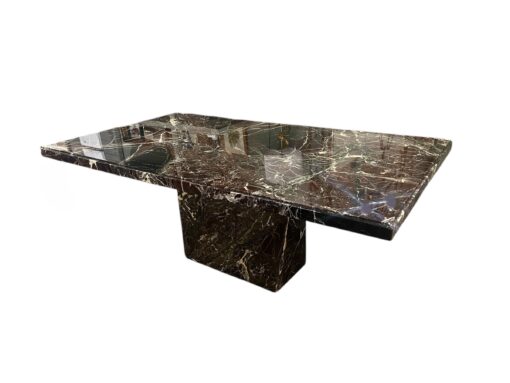 Fantastic Italian Rosso Levanto Marble Pedestal Dining Table