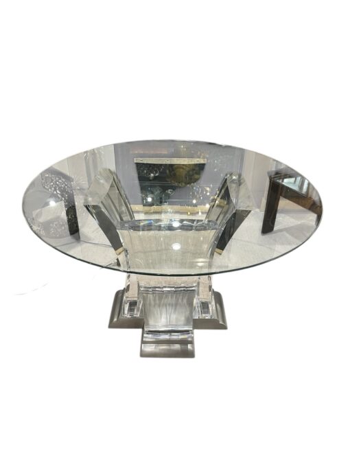 Jeffrey Bigelow Lucite 48" Dining Table
