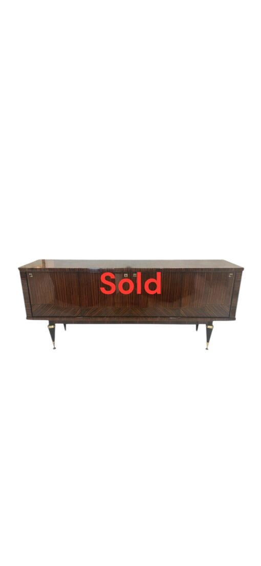 1960's French Macassar Ebony Credenza